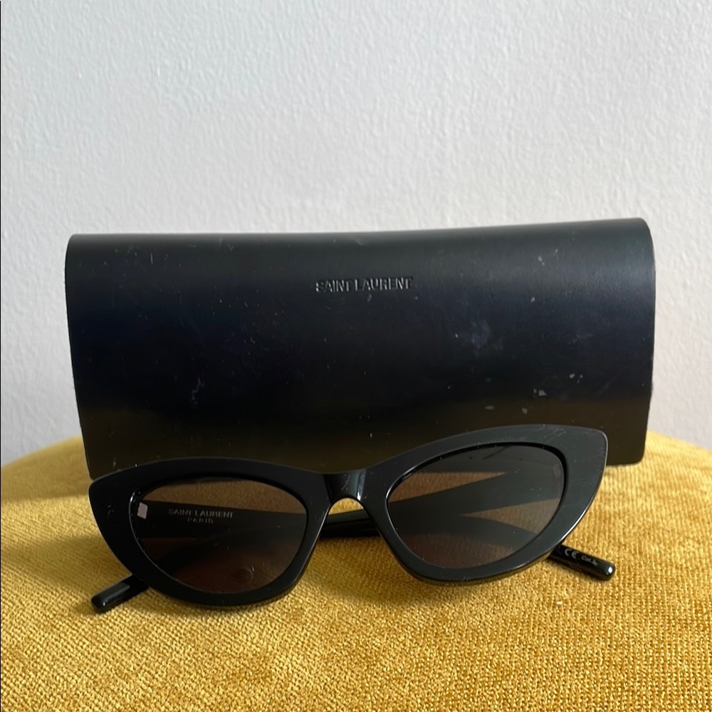 Saint Laurent Black Cat-Eye Sunglasses